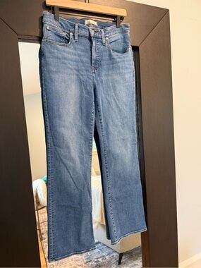 Madewell Full Length Kick out Light Blue Wide-Leg Jeans